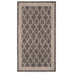 Brielle Outdoor Rug - Black / Beige - Safavieh -Safavieh Rug Outlet Store GUEST 014e21e1 b918 495a 9f42 134ceed863e7