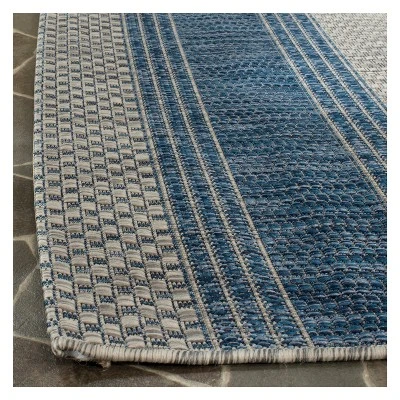 Clara Outdoor Rug Gray/Navy - Safavieh 1 Clara Outdoor Rug Gray/Navy - Safavieh