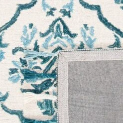 3'x5' Jacquard Hooked Accent Rug Ivory/Turquoise - Safavieh 10 3'x5' Jacquard Hooked Accent Rug Ivory/Turquoise - Safavieh -Safavieh Rug Outlet Store GUEST 63396173 eb5c 4c57 ae97 13dc36390f20