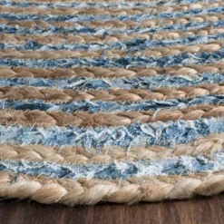 Hudson Stripe Area Rug Natural/Blue - Safavieh