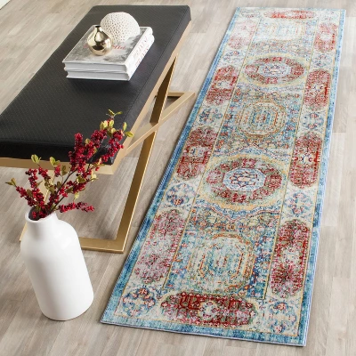 2'3"x10' Runner Valencia Rug Blue - Safavieh 2 2'3"x10' Runner Valencia Rug Blue - Safavieh - Image 2