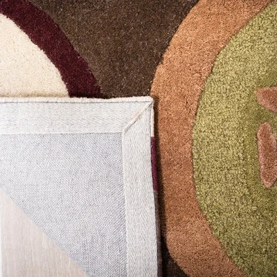 2'x3' Floral Tufted Accent Rug Brown - Safavieh 3 2'x3' Floral Tufted Accent Rug Brown - Safavieh - Image 3