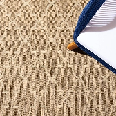 2'7" X 5' Rectangle Gibson Outdoor Patio Rug Dark Beige/Beige - Safavieh 2 2'7" X 5' Rectangle Gibson Outdoor Patio Rug Dark Beige/Beige - Safavieh - Image 2