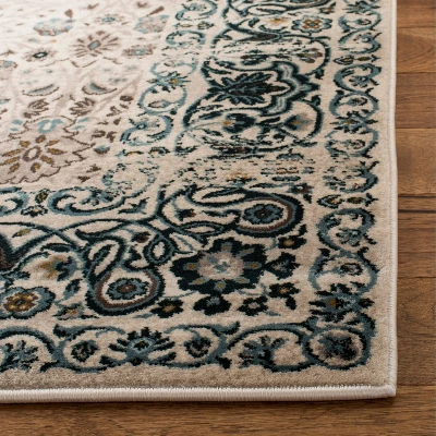 Beige/Blue Floral Loomed Area Rug 8'X10' - Safavieh 1 Beige/Blue Floral Loomed Area Rug 8'X10' - Safavieh